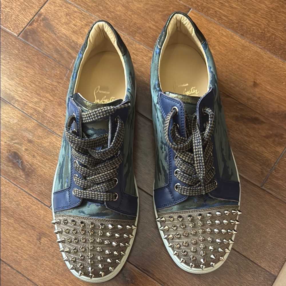 Christian Louboutin Camouflage Spiked Sneakers